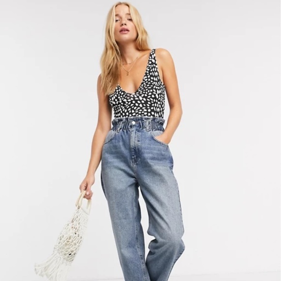 NWT Monochrome Spot V-Neck Bodysuit - Picture 3 of 9